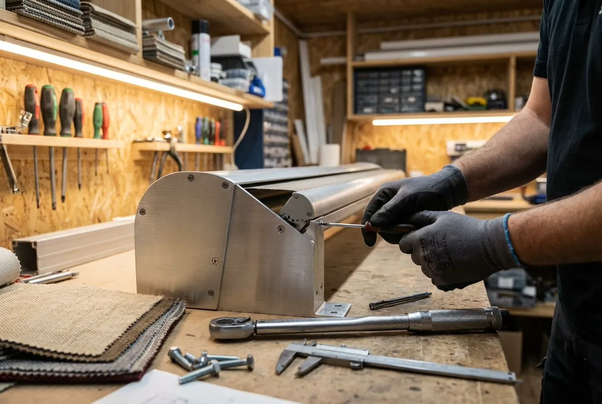Handwerker bei der Arbeit in einer Berliner Werkstatt